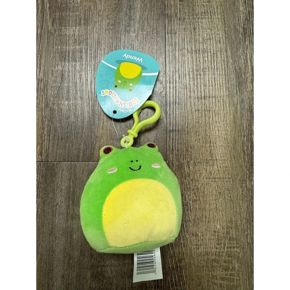 Squishmallows Wendy the Frog 3.5 inch Plush Backpack Clip Green Spotted Jazwares - Picture 7 of 8